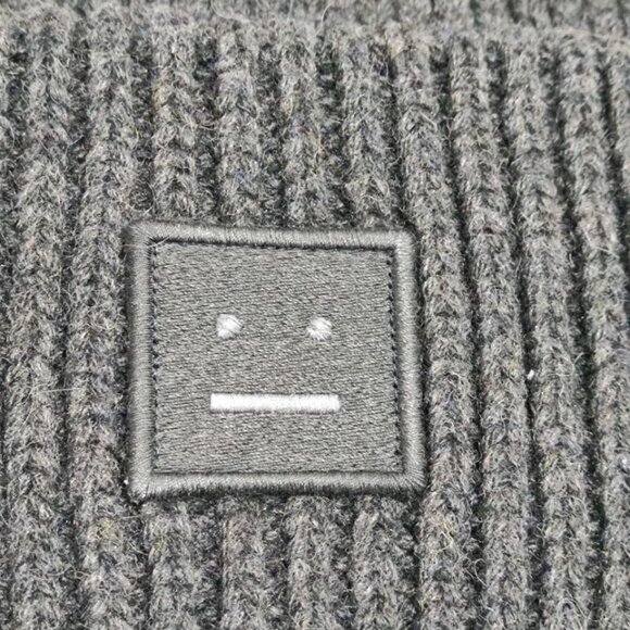 Acne Studios Folded Cuff Cozy Knit Black Beanie
